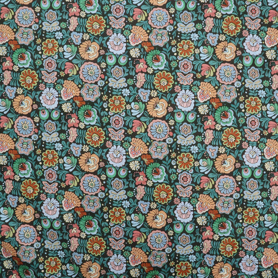 LIBERTY FABRICS「ベゴニア」グリーン