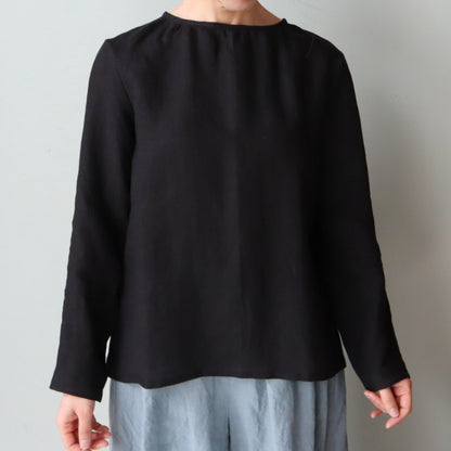 サンプル：ソフトリネン　ブラック