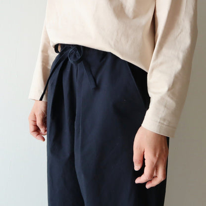 【パターン】スタンドカラーのギャザーブラウス