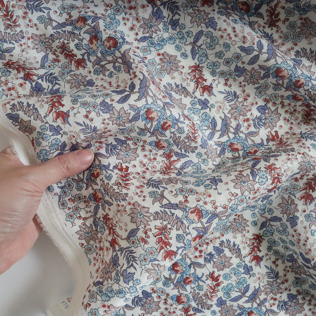 LIBERTY フランダースリネン「セルリア」ブラウンレッド