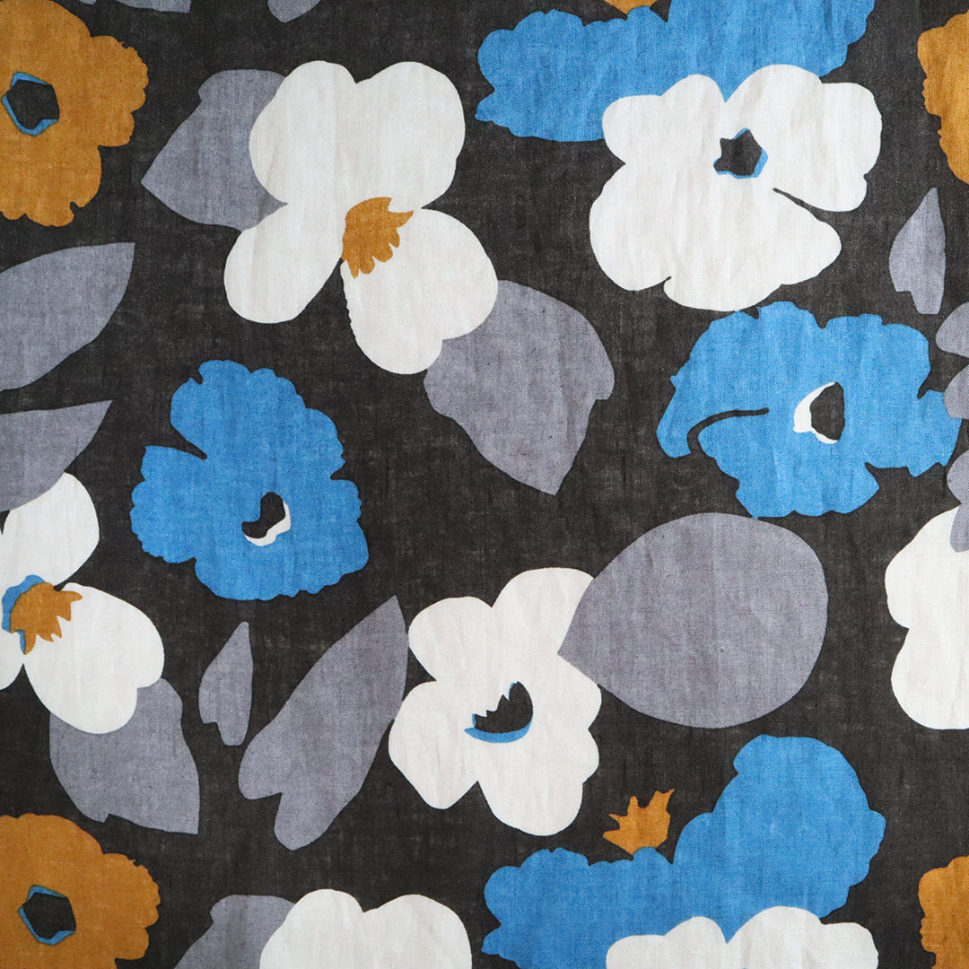 LIBERTY フランダースリネン「 ヴァーヴ・ポップ」 ブラック