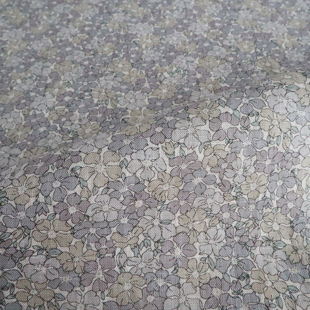 LIBERTY フランダースリネン「セイディ・ローズ」グレー