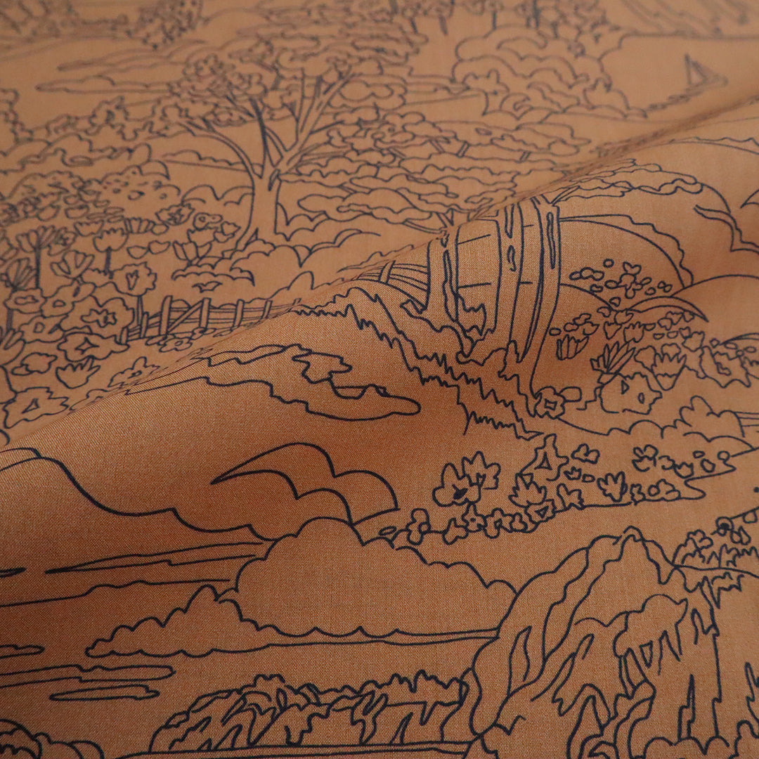 LIBERTY FABRICS「シーサイド・ランブル」ブラウン