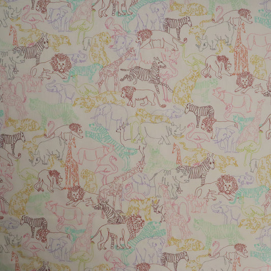 LIBERTY FABRICS「ネオン・サファリ」クリーム