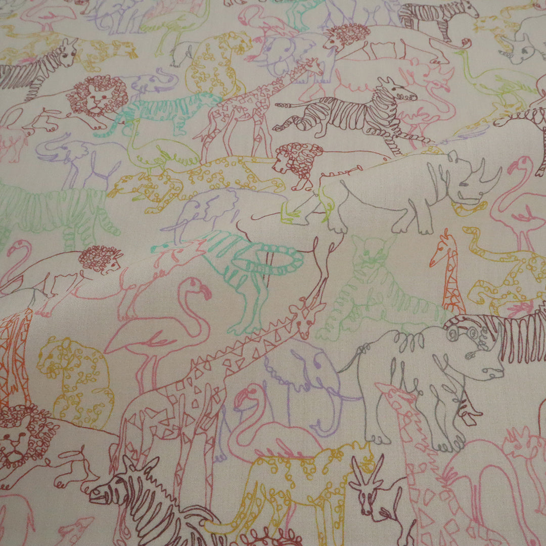 LIBERTY FABRICS「ネオン・サファリ」クリーム