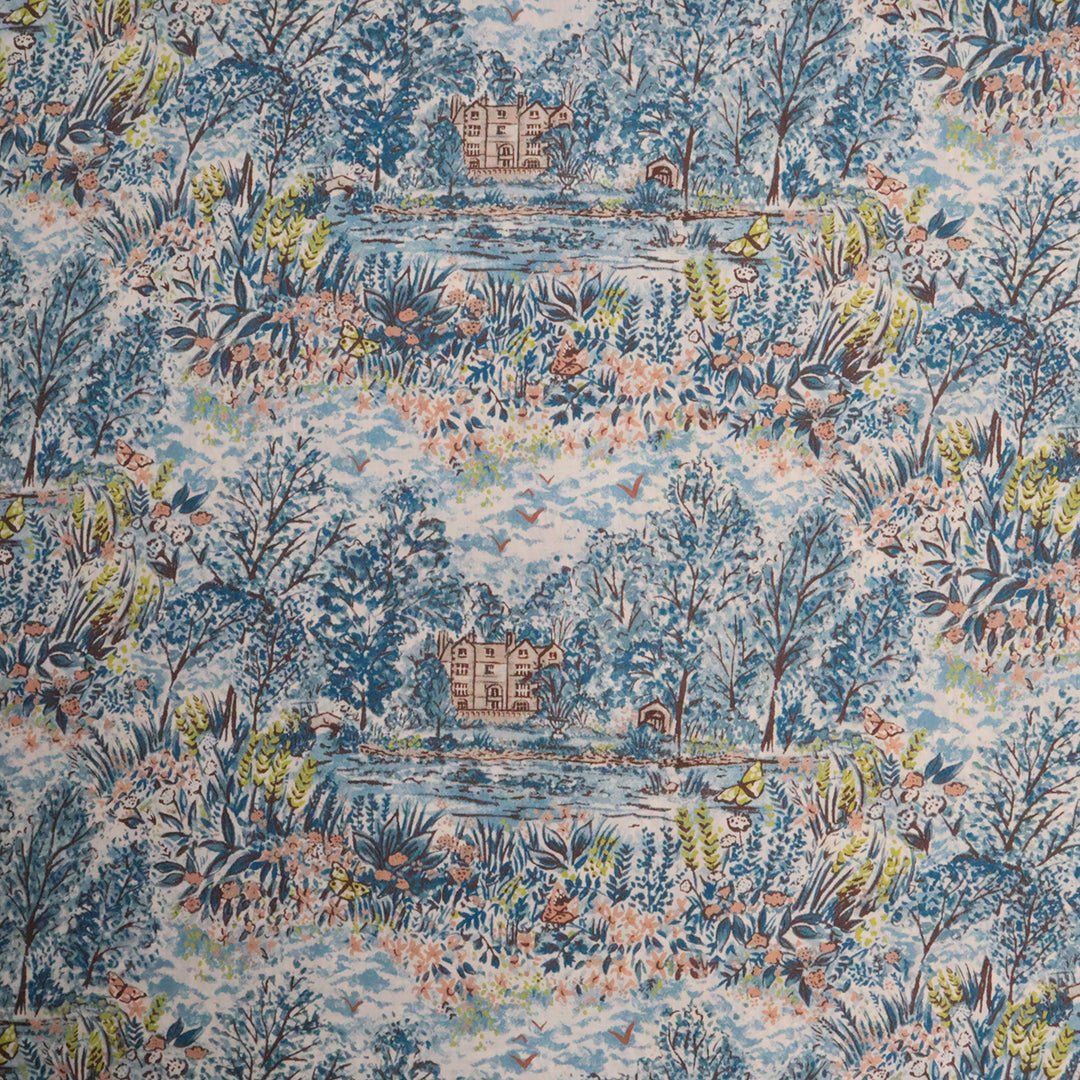 LIBERTY FABRICS「グレンコット･ハウス」ブルー
