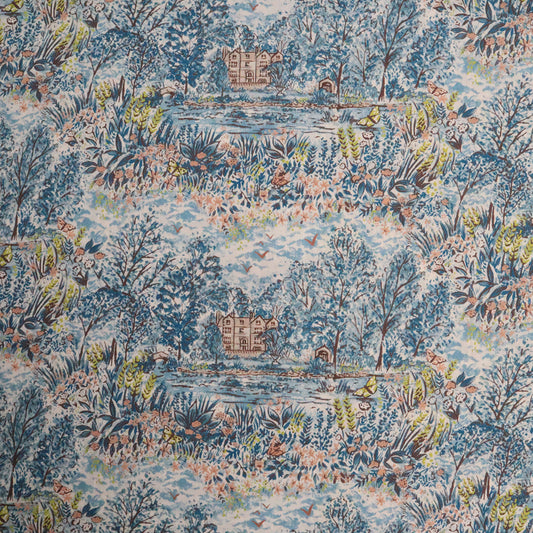 LIBERTY FABRICS「グレンコット･ハウス」ブルー