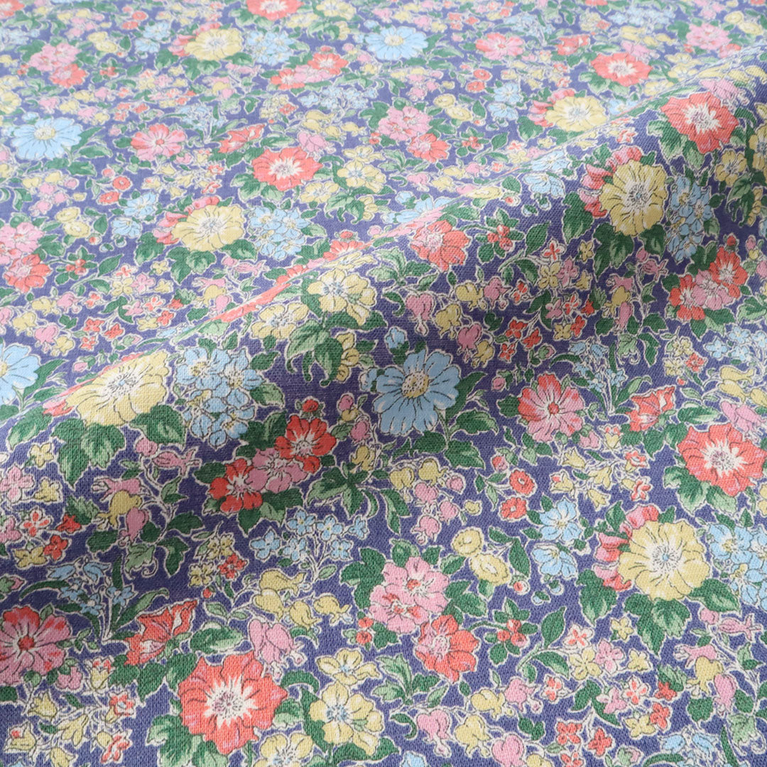 LIBERTY フランダースリネン「クレアリッチ」　ネイビー