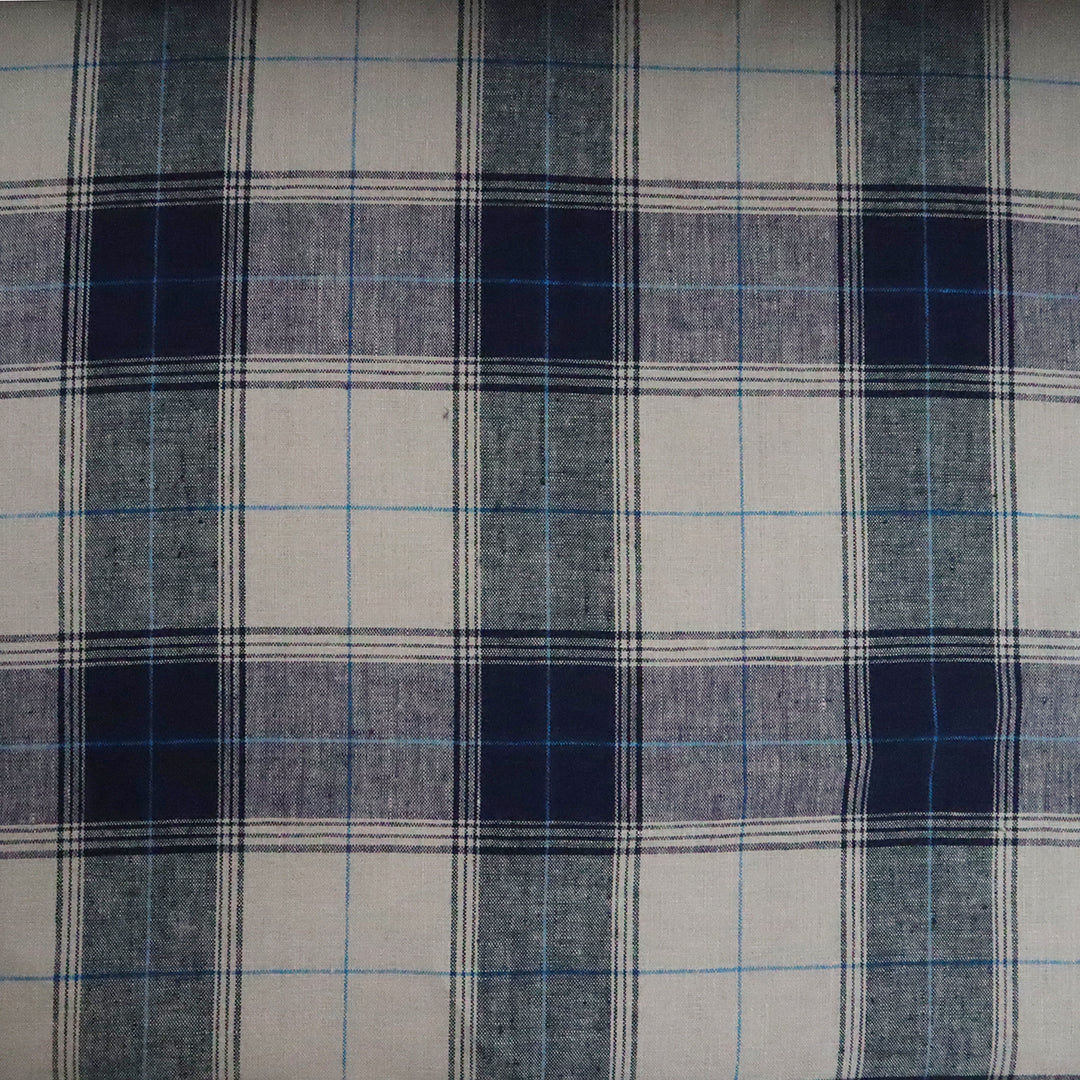 Siulas ネリンガ　オーバーチェック　ネイビー×ベージュ★