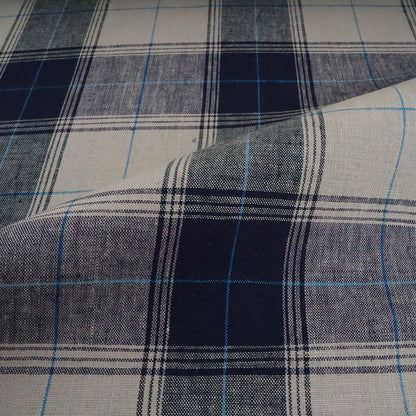 Siulas ネリンガ　オーバーチェック　ネイビー×ベージュ★