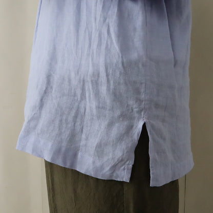 【2025 ENYO】ラウンドターンダウンカラーのプルオーバー　ブルー べべ