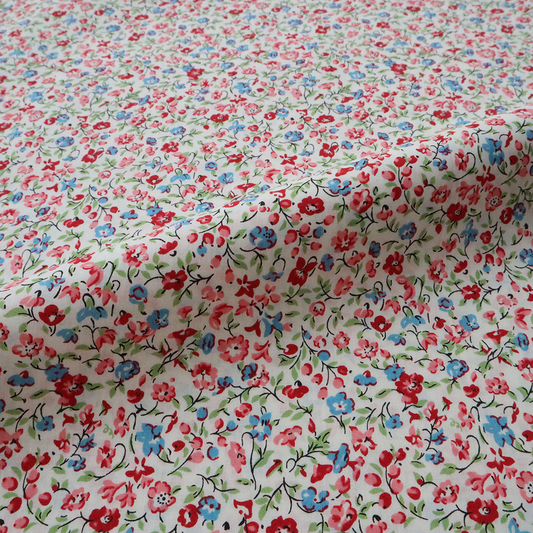 LIBERTY FABRICS　「ポゥジー・メドウ」レッド