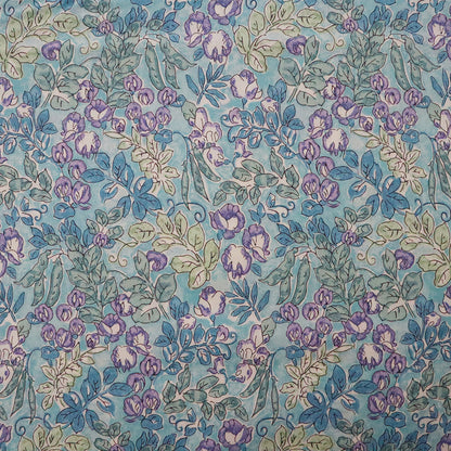 LIBERTY FABRICS　「スイートピー・リーフ」ブルー