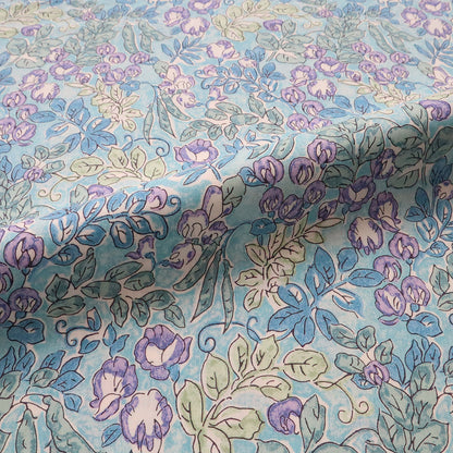 LIBERTY FABRICS　「スイートピー・リーフ」ブルー