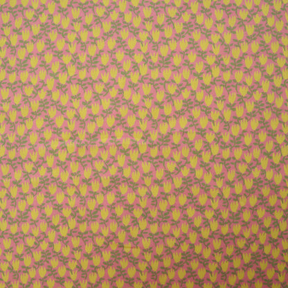 LIBERTY FABRICS　「ペーパー・チューリップス 」イエロー×ピンク