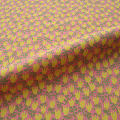 LIBERTY FABRICS　「ペーパー・チューリップス 」イエロー×ピンク