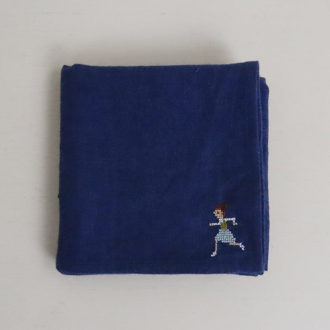 ランニングガール ブルーニュイ　40×40cm