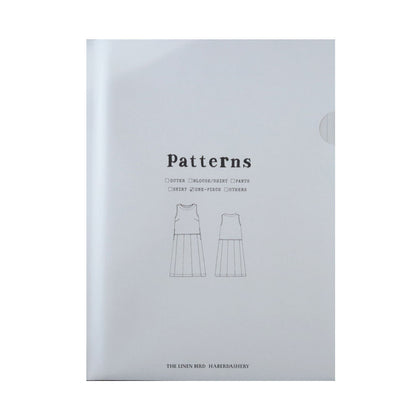 【パターン】ローウエスト切替えのタックワンピース