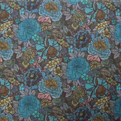 LIBERTY FABRICS　「ヘリテージ・ガーデン」ブルー×グリーン