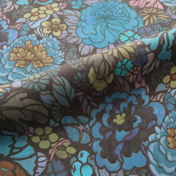 LIBERTY FABRICS　「ヘリテージ・ガーデン」ブルー×グリーン