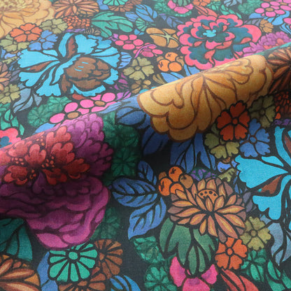 LIBERTY FABRICS　「ヘリテージ・ガーデン」ピンク×パープル