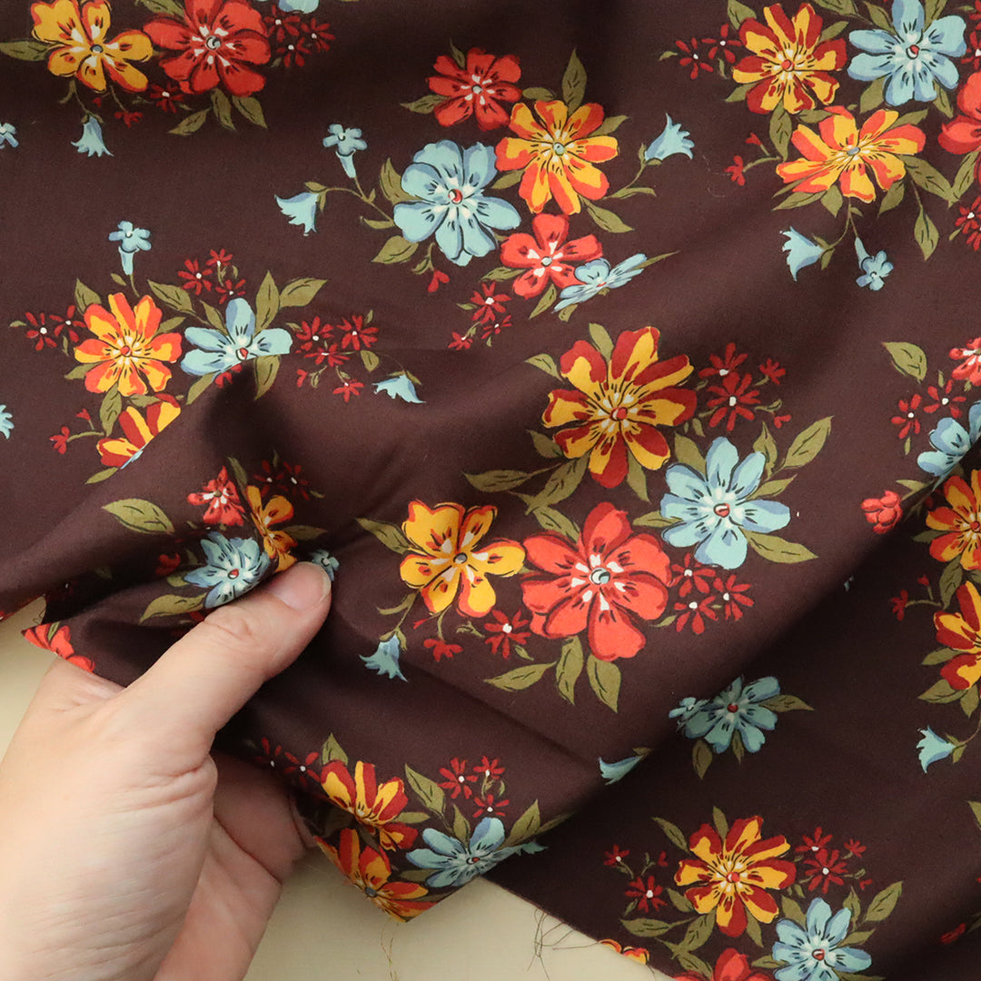 LIBERTY FABRICS　「リンダ・アン」ブラウン