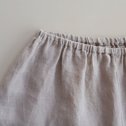 ウエストは3つ折りでゴムを通します