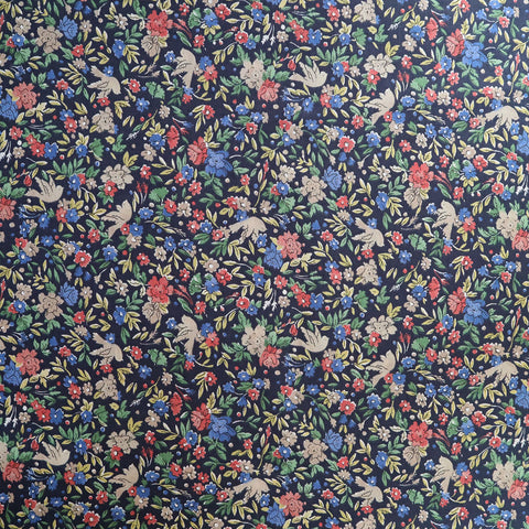 Liberty fabrics「バードソング」ダークネイビー