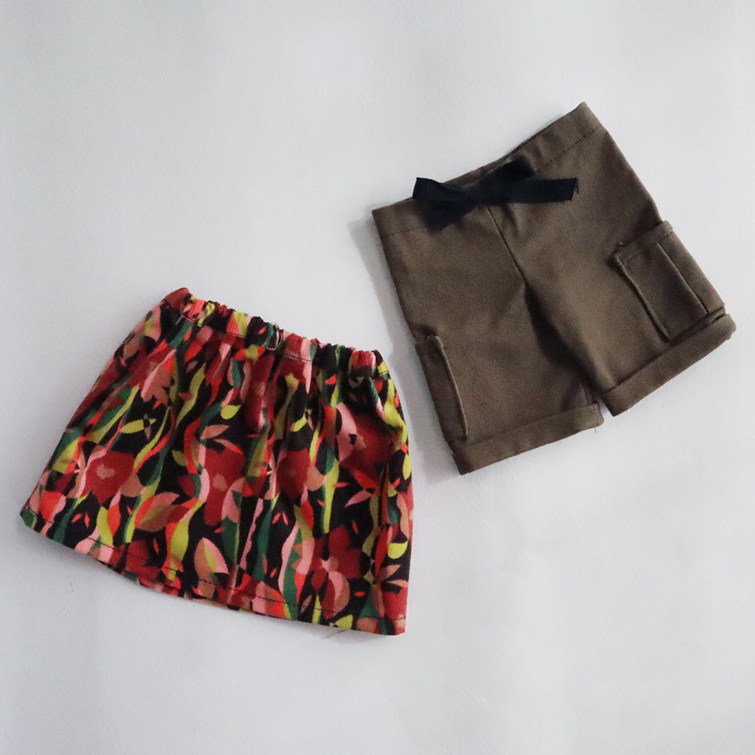 新作【材料セット】 カーゴパンツとギャザースカート（コーデュロイ）