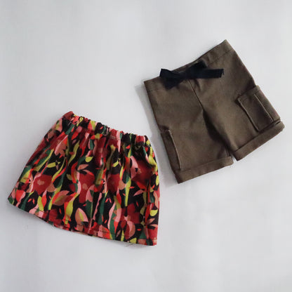 新作【材料セット】 カーゴパンツとギャザースカート（コーデュロイ）