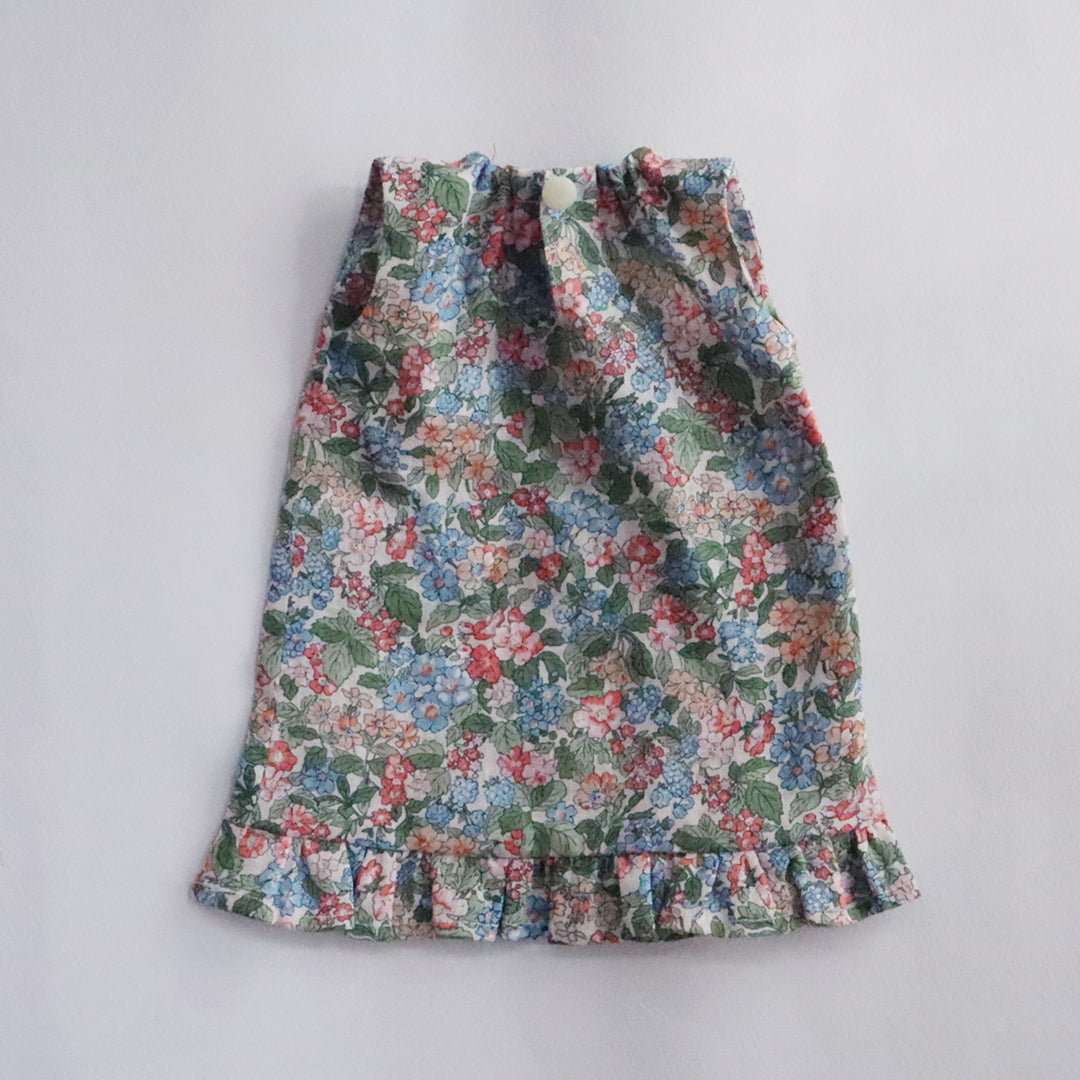 新作【材料セット】クゥクゥの着せ替え　花柄のワンピースとカシュクールワンピース