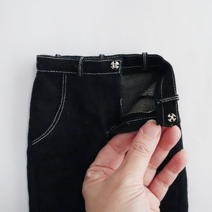 新作【材料セット】 お店コーディネート ブルーストライプ×ブラックデニム