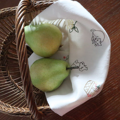 リネンハンカチの刺繍キット