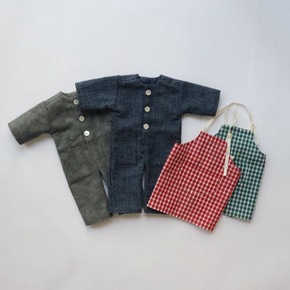 新作【キット】クゥクゥとフラクシィ着せ替え材料セット オールインワンとエプロン（説明書付き）