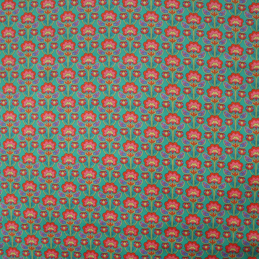 LIBERTY FABRICS　「ピーコック・ポゥジー」グリーン