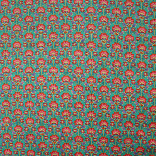 LIBERTY FABRICS　「ピーコック・ポゥジー」グリーン