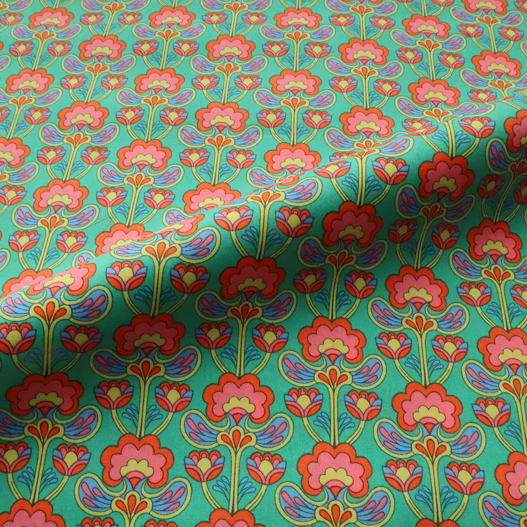 LIBERTY FABRICS　「ピーコック・ポゥジー」グリーン