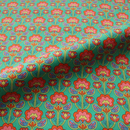 LIBERTY FABRICS　「ピーコック・ポゥジー」グリーン