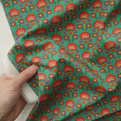 LIBERTY FABRICS　「ピーコック・ポゥジー」グリーン