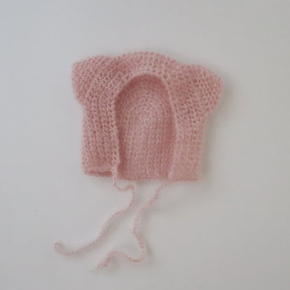 【材料セット】クゥクゥの着せ替え　ショールとコトリポンポン帽子とボネット