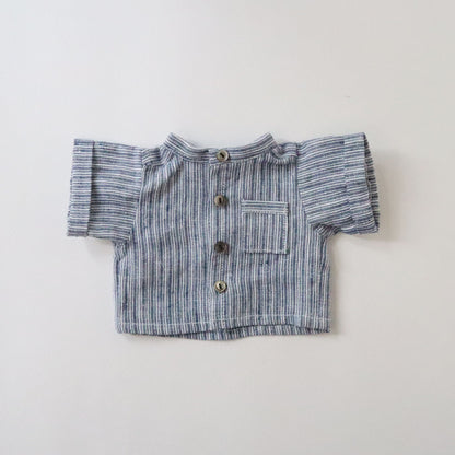 スタンドカラーシャツ　ネイビー