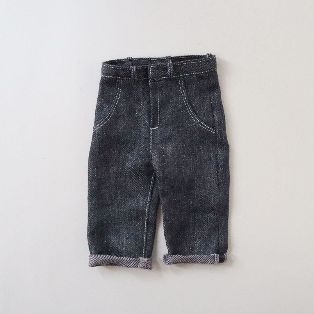 リネンのデニムパンツ