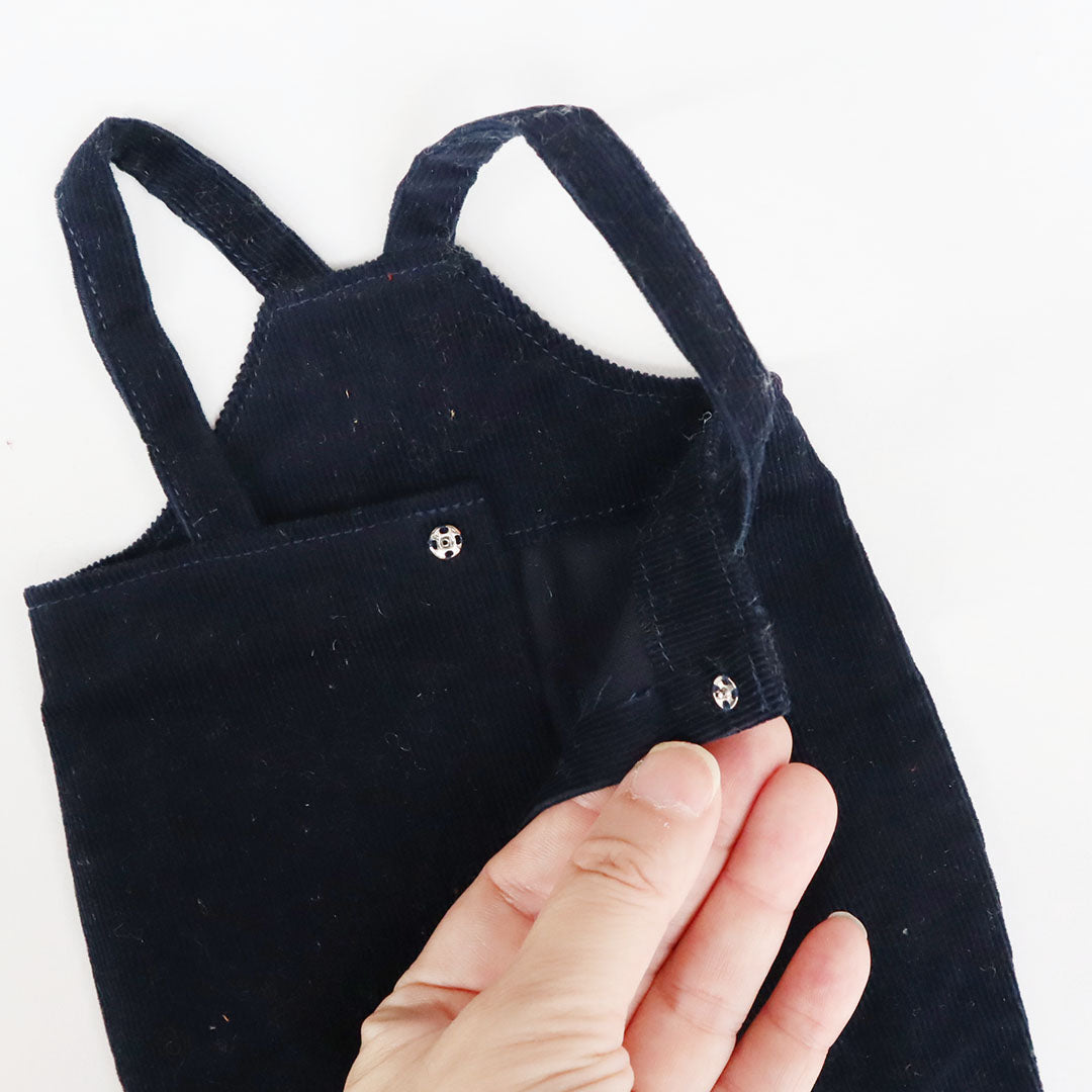 【材料セット】クゥクゥの着せ替え　つけ襟のブラウスとサロペット