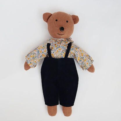 【材料セット】クゥクゥの着せ替え　つけ襟のブラウスとサロペット