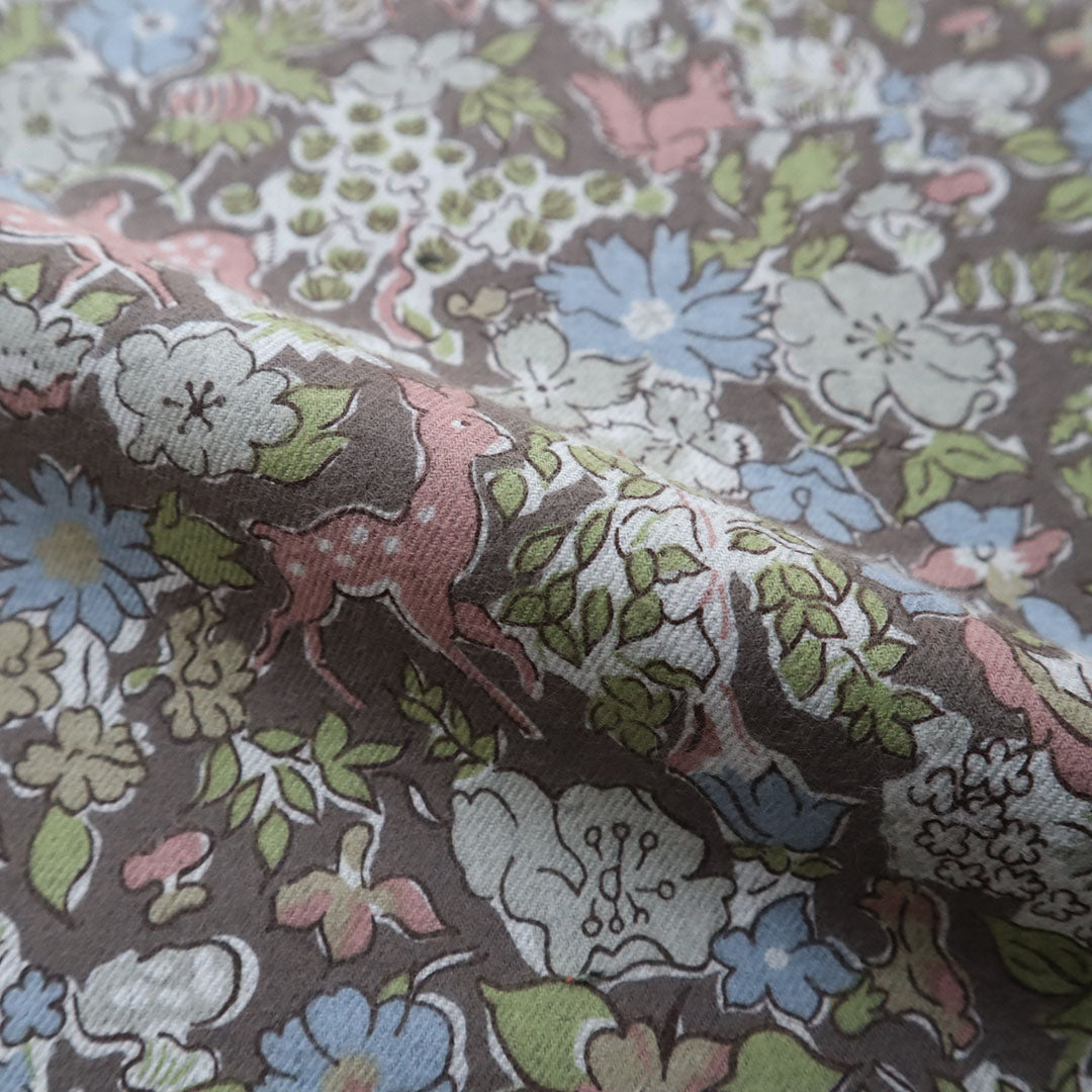 Liberty fabrics エアリーコット  ファーガス　ブラウンピンク
