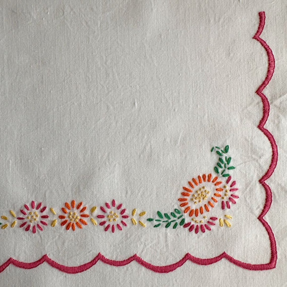 スカラップ刺繍飾りのバッグ