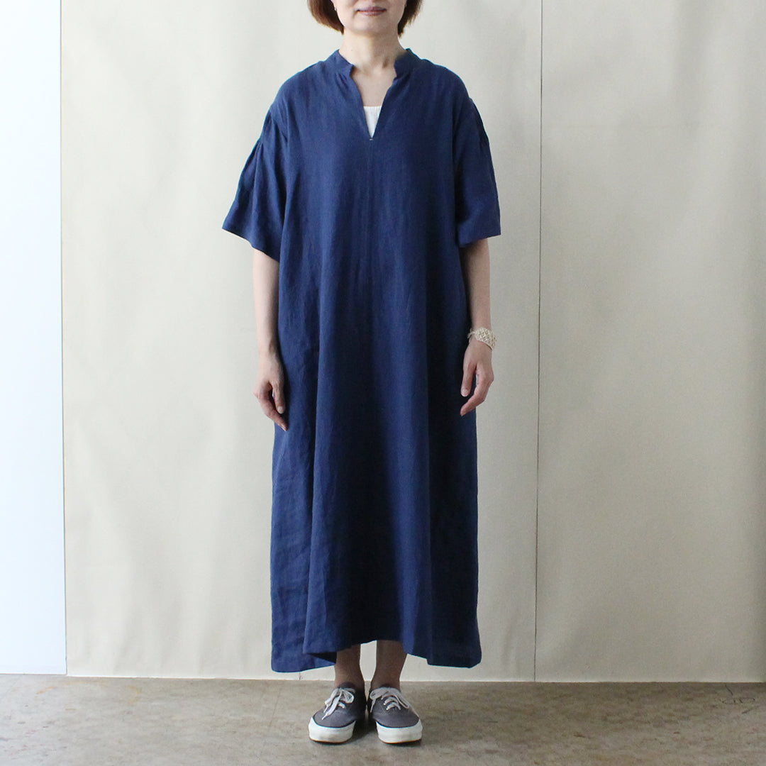 【2025 ENYO】フィッシュスリーブのシフトドレス　ブルー ニュイ