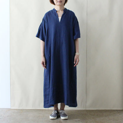 【2025 ENYO】フィッシュスリーブのシフトドレス　ブルー ニュイ