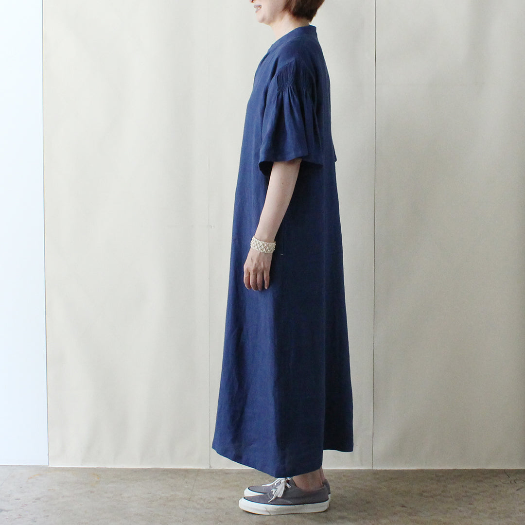 【2025 ENYO】フィッシュスリーブのシフトドレス　ブルー ニュイ