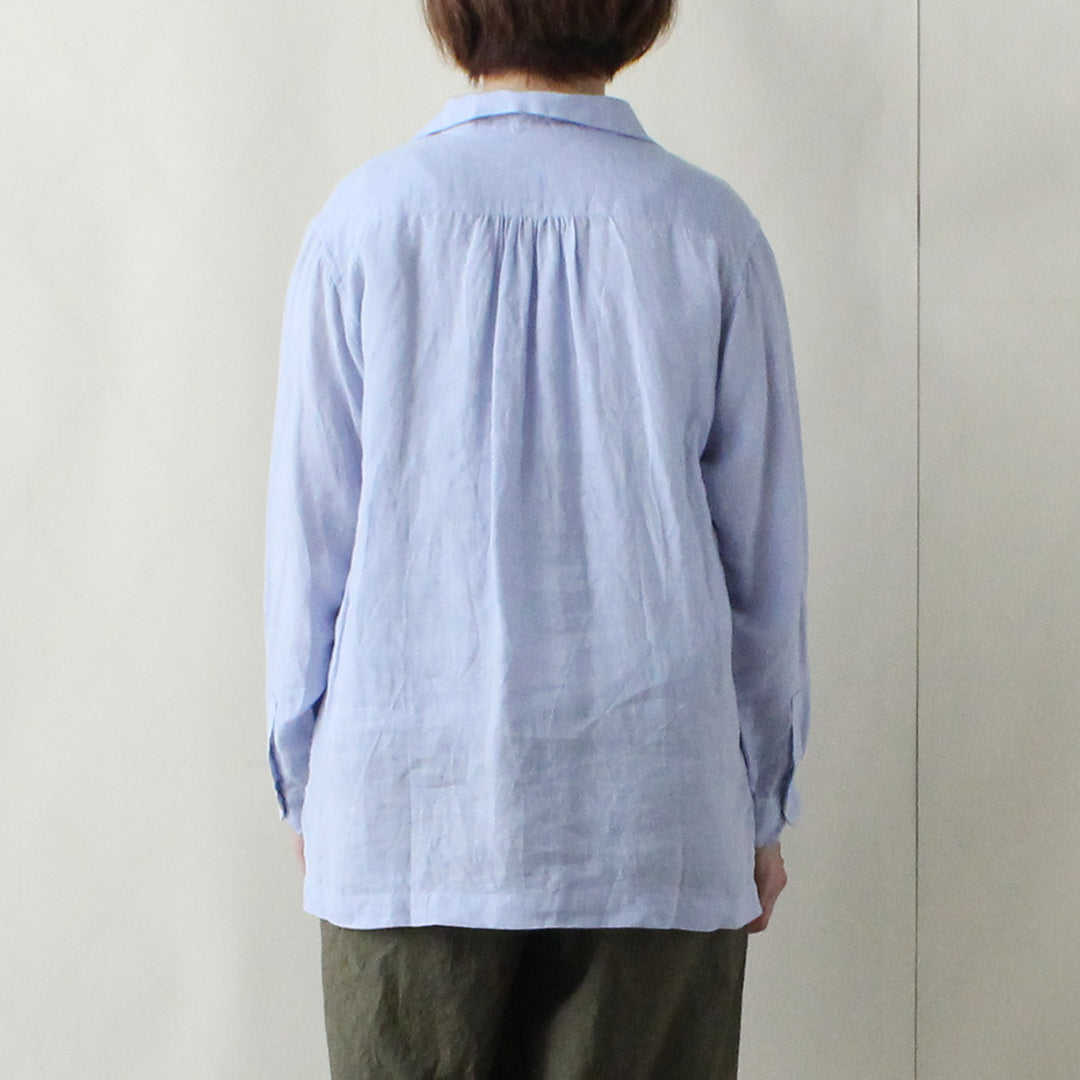 【2025 ENYO】ラウンドターンダウンカラーのプルオーバー　ブルー べべ